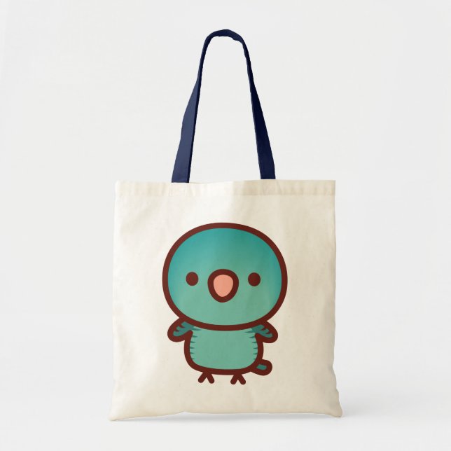 Barred parakeet / Turquoise Tote Bag (Front)