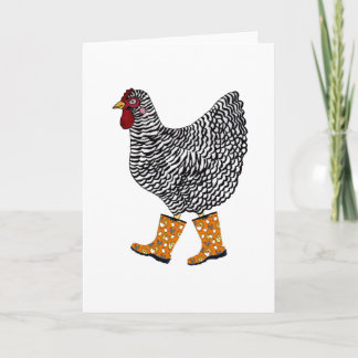 Barred Rock Chicken Greeting Card