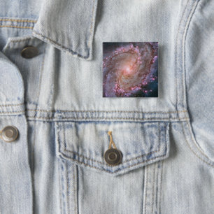 Barred Spiral Galaxy Messier 83. 15 Cm Square Badge