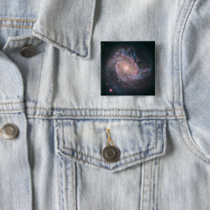 Barred Spiral Galaxy Messier 83. 2 15 Cm Square Badge