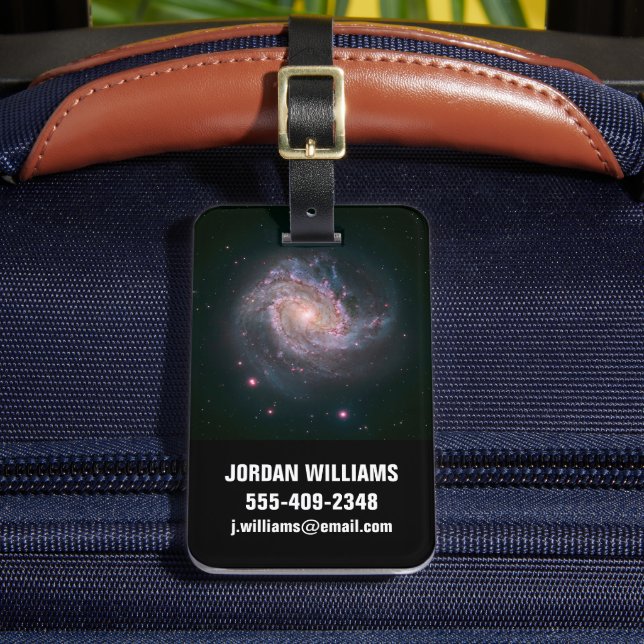 Barred Spiral Galaxy Messier 83. 2 Luggage Tag (Front Insitu 2)