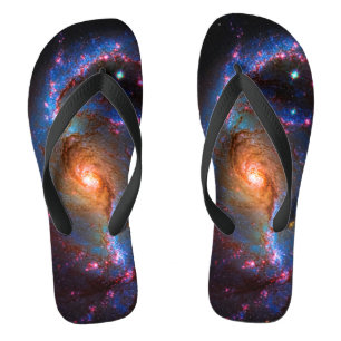 Barred Spiral Galaxy - Outer Space Star Picture Jandals