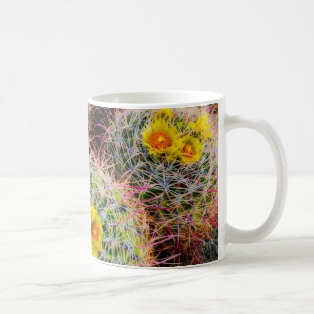 Barrel cactus close up, California Coffee Mug (Right)