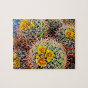 Barrel cactus close up, California Jigsaw Puzzle