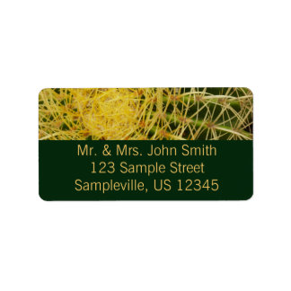 Barrel Cactus Closeup Abstract Nature Photography Label
