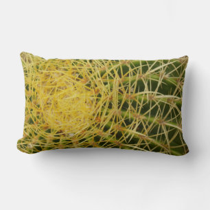 Barrel Cactus Closeup Nature Photography Lumbar Cushion