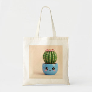 Barrel Cactus Kawaii Indoor Plant Tote Bag