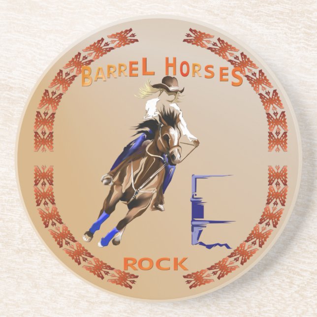 Barrel Horses Rock-Coasters Coaster (Front)