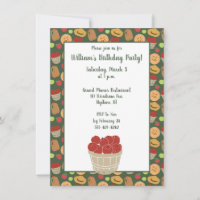 Barrel of Apples Apple Picking Pattern Party