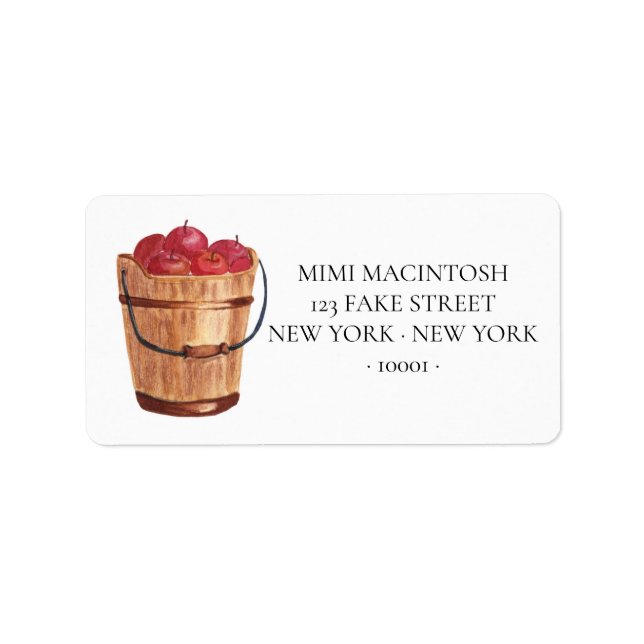 Barrel of Apples Autumn Address Labels (Front)