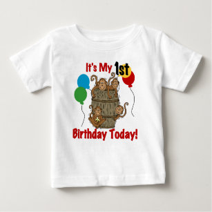 Barrel of Monkeys 1st Birthday Baby T-Shirt
