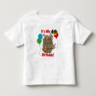 Barrel of Monkeys 4th Birthday Toddler T-Shirt