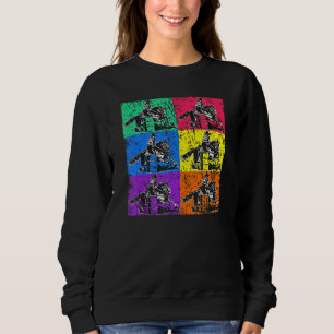 Barrel Racer Cowgirl Pop Rodeo Horse Barrel Racing Sweatshirt