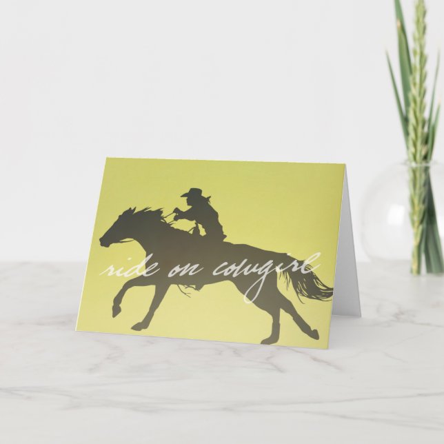 BARREL RACER Greeting Card (Front)