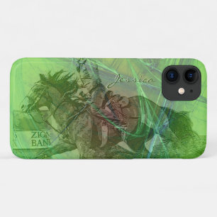 Barrel Racer II (green swirl) Case-Mate iPhone Case