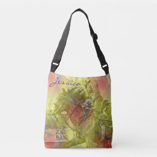 Barrel Racer II (yellow orange swirl) Crossbody Bag