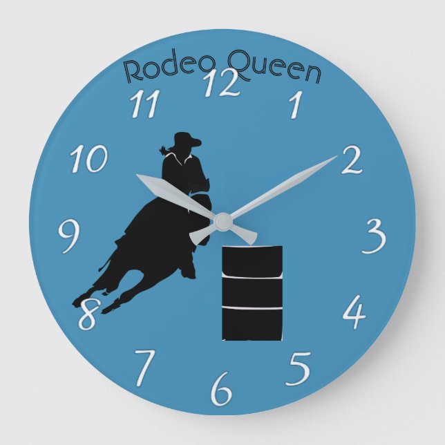 Barrel Racer  Large Clock (Front)