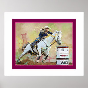 Barrel Racer Miss Rodeo Pageant Poster