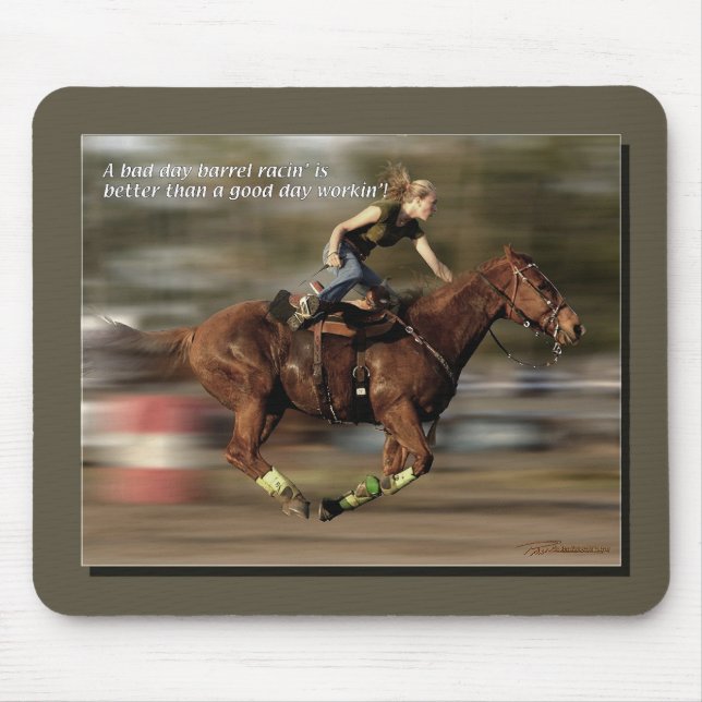 Barrel Racing - BR V Work Mouse Pad (Front)