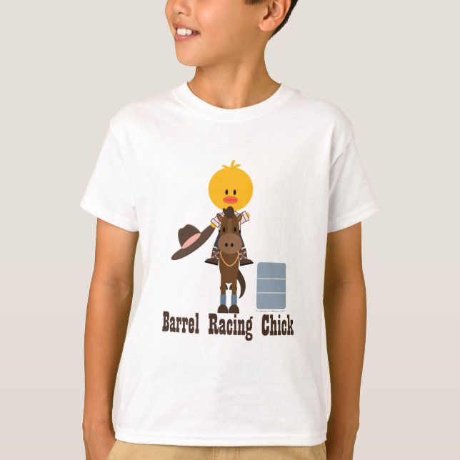 Barrel Racing Chick Kids Sweatshirt T-Shirt (Front)