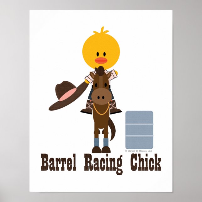 Barrel Racing Chick Poster (Front)