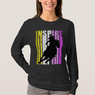 Barrel Racing Fierce Cowgirl Hat Western Pink Yell T-Shirt