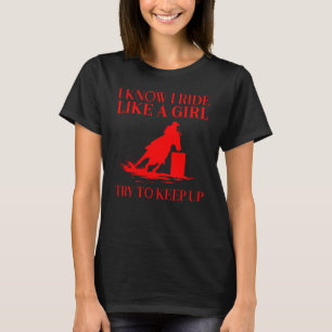 Barrel Racing For Women Rodeo Horse Racer Girl T-Shirt