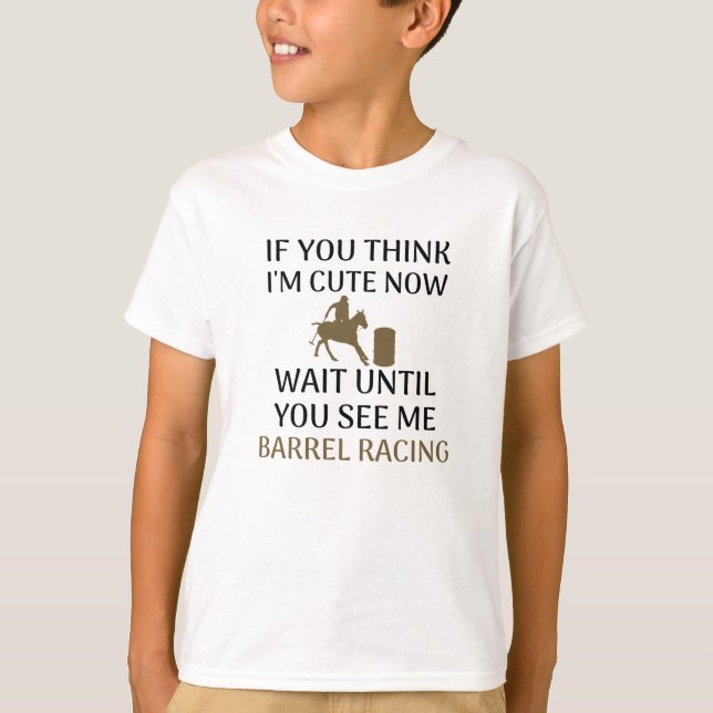 Barrel Racing Gifts | Barrel Racer Cowgirl Rodeo T-Shirt (Front)