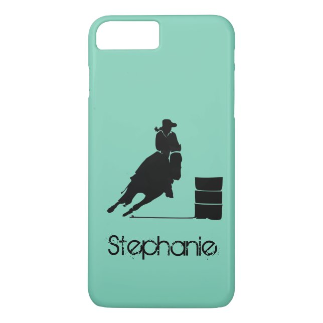 Barrel Racing Girl Silhouette on a Green Backdrop Case-Mate iPhone Case (Back)