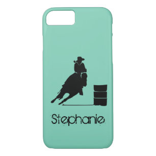 Barrel Racing Girl Silhouette on a Green Backdrop Case-Mate iPhone Case