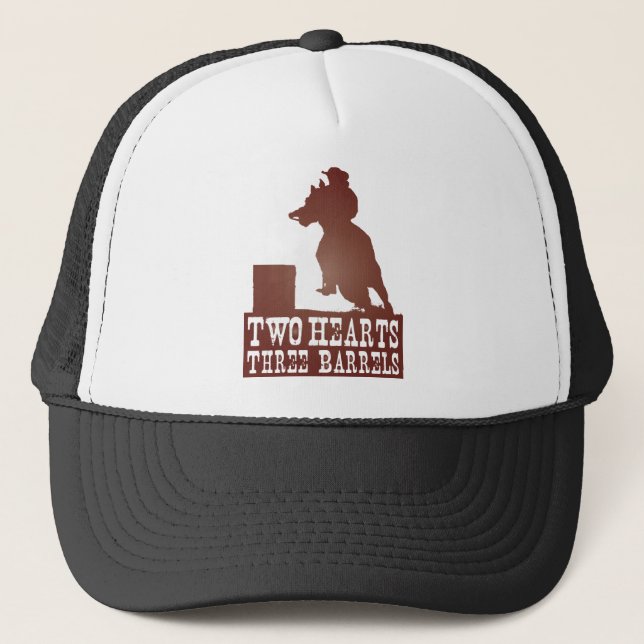 barrel racing horse cowgirl cowboy redneck trucker hat (Front)
