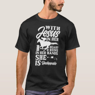 Barrel Racing Horse Racing Jesus Barrel Racer T-Shirt