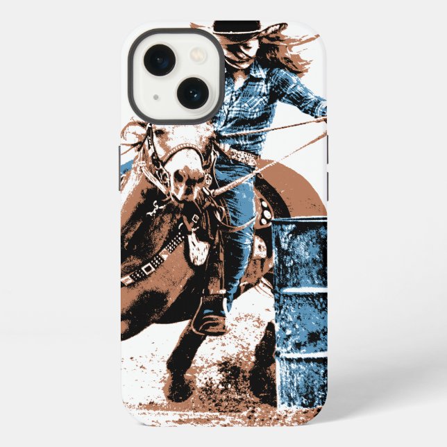 Barrel Racing iPhone Case (Back)