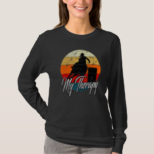 Barrel Racing Is My Therapy' Vintage Retro Men Fat T-Shirt