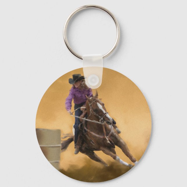 Barrel Racing Key Ring (Front)