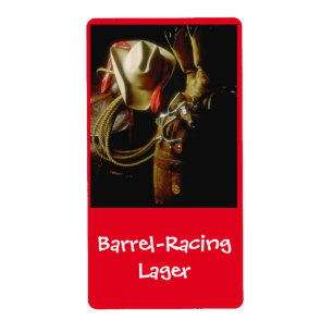 Barrel Racing Lager Western brewing Beer Label