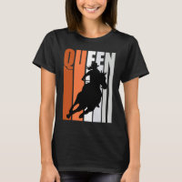 Barrel Racing Queen Rodeo Women Cowgirls Retro Ora