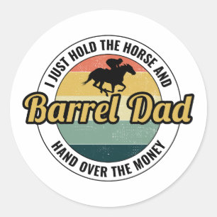 Barrel racing Rodeo Horse Riding Classic Round Sticker