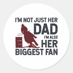 Barrel racing Rodeo Horse Riding Classic Round Sticker