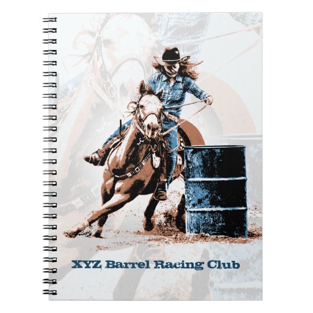 Barrel Racing Spiral Notebook (Front)