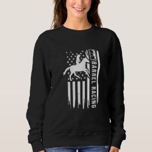 Barrel racing US flag graphic concept Sweatshirt