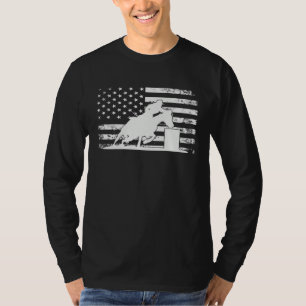 Barrel Racing USA American Flag for Barrel Racer T-Shirt