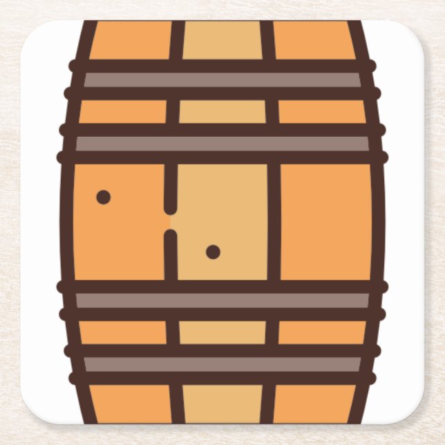 barrel square paper coaster (Front)