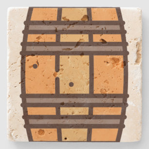 barrel stone coaster