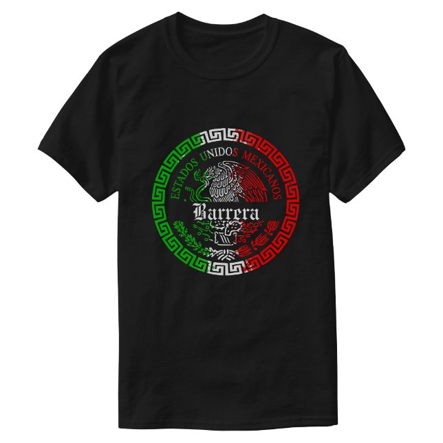 Barrera Last name Mexico themed T-shirt Men (Barrera Last name Mexico themed T-shirt Men)