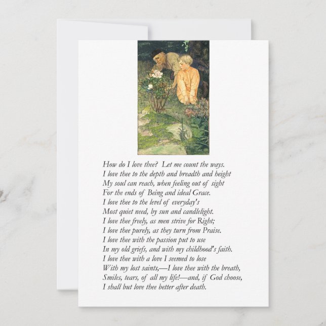 Barrett Browning - Sonnets from the Portuguese #43 Invitation (Front)