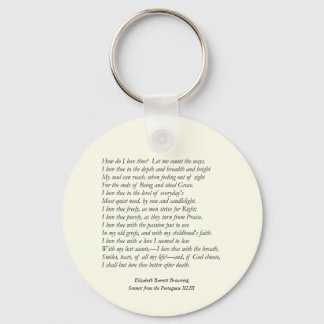 Barrett Browning - Sonnets from the Portuguese 43 Key Ring