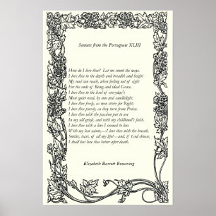 Barrett Browning - Sonnets from the Portuguese 43 Poster