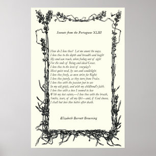 Barrett Browning - Sonnets from the Portuguese 43 Poster
