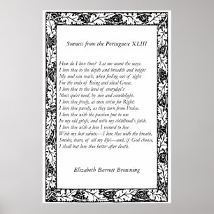 Barrett Browning - Sonnets from the Portuguese 43 Poster